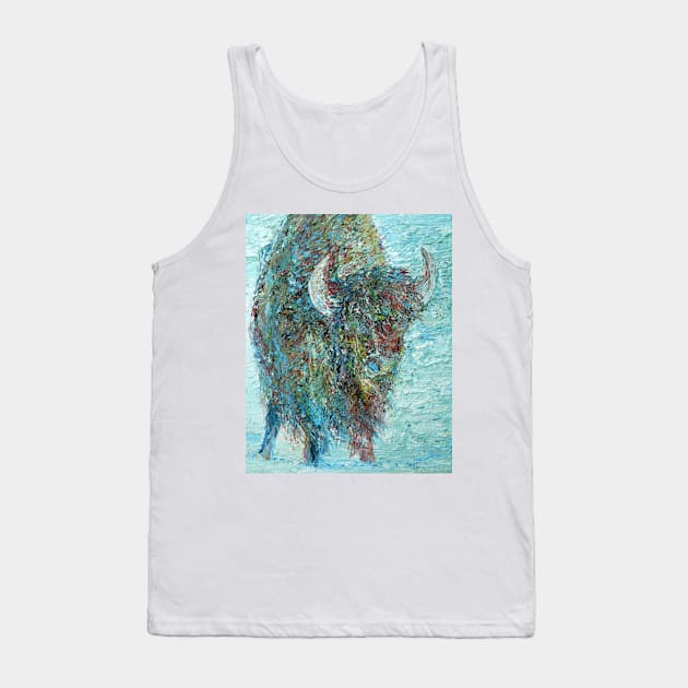 BISON IN THE SNOW Tank Top by lautir